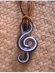 Glass Treble Clef Pendant
